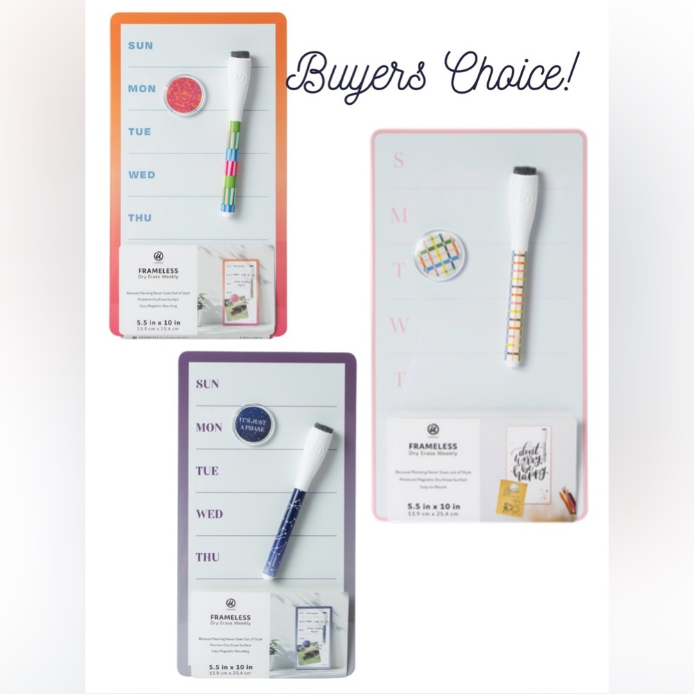 Dry Erase Magnetic Weekly Planner - Buyers Choice